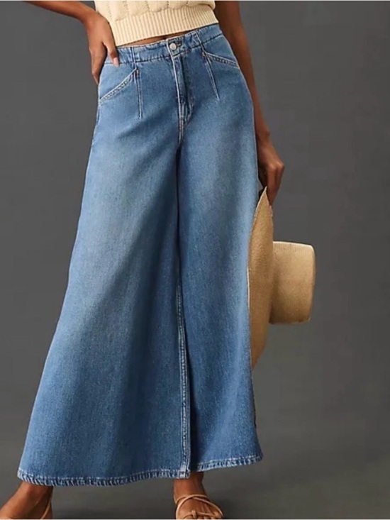 Pilcro Denim - Pilcro’s wide-leg culotte jeans